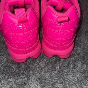 Pink Fila shoes